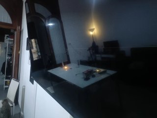 Mesa Comedor Cristal Blanco 1.90m más sillas