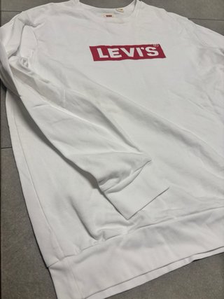 Sudadera Levi's Blanca Logo Rojo