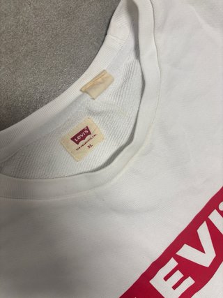 Sudadera Levi's Blanca Logo Rojo
