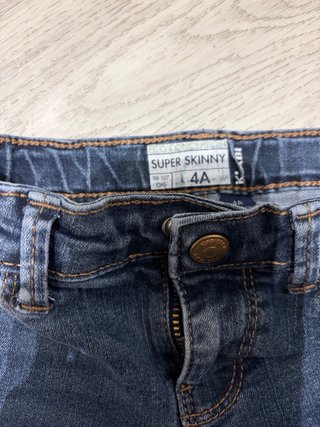 Jeans skinny blu strappati taglia 4A