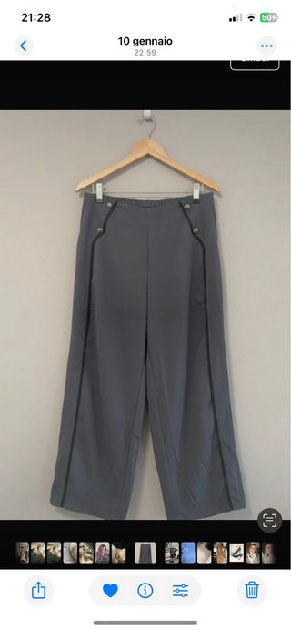 Pantaloni palazzo curvy grigi