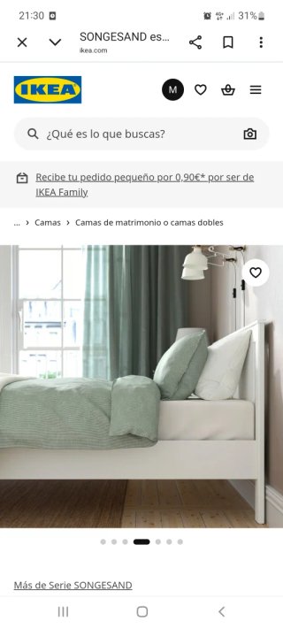 ESTE FIN DE SEMANA Cama Matrimonio Blanca y somier