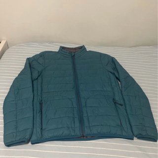 Chaquetón acolchado color verde azulado