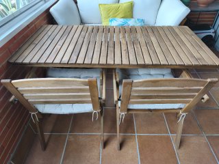 Mesa y 4 Sillas de Terraza Ikea FALHOLMEN