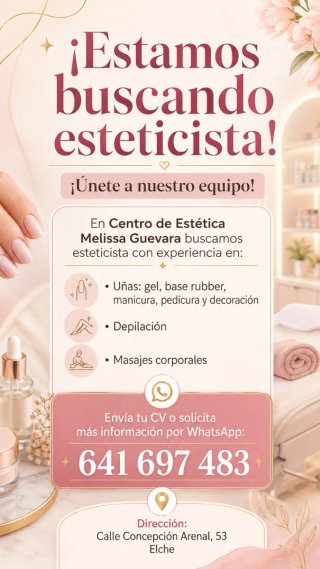 Buscamos esteticista