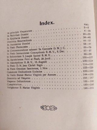 Vesperae Summorum Festorum et Completorium, 1914.
