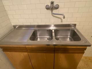Lavello cucina doppio in acciaio inox