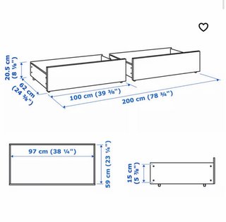 Cama individual 90x200 con cajones