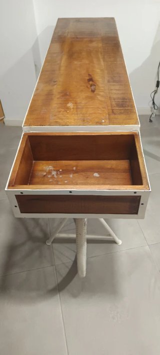 Mesa Decorativa Bicicleta Blanca