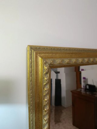 Espejo Grande Antiguo Dorado
