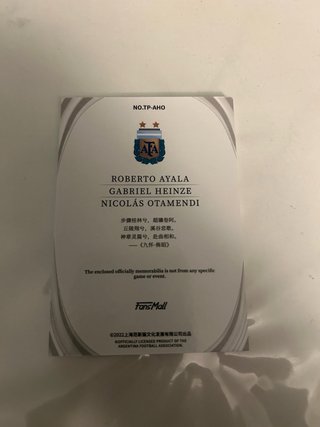Carta Fútbol Argentina Trios