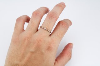 Solitario De Oro Blanco De 18K Con Diamantes.. Ref: 034-01-00624