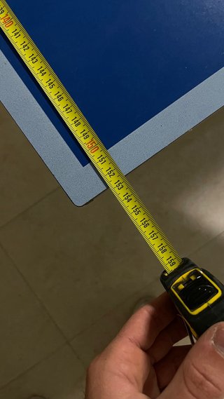 Mesa de ping pong azul del Decathlon