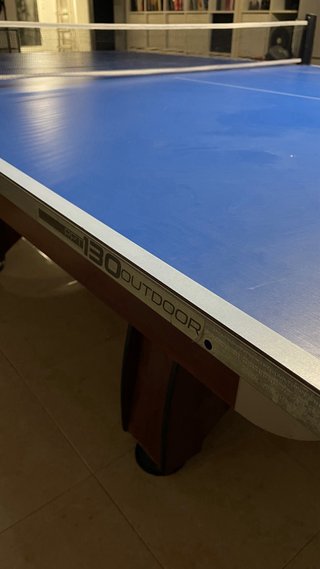 Mesa de ping pong azul del Decathlon