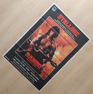 x2 Carteles cine original Rambo 1 y 2