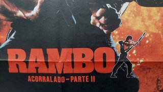 x2 Carteles cine original Rambo 1 y 2