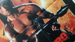 x2 Carteles cine original Rambo 1 y 2