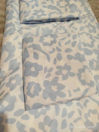 Funda Nórdica Ikea 135cm Flores Azul/Blanco