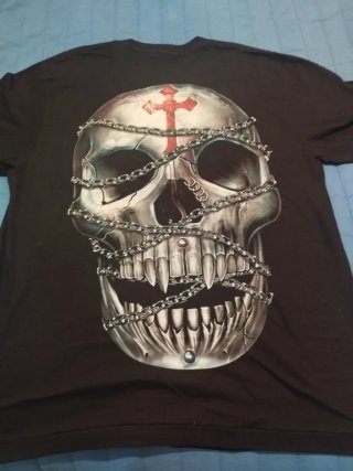 Camiseta Rock Eagle Calavera Cadena