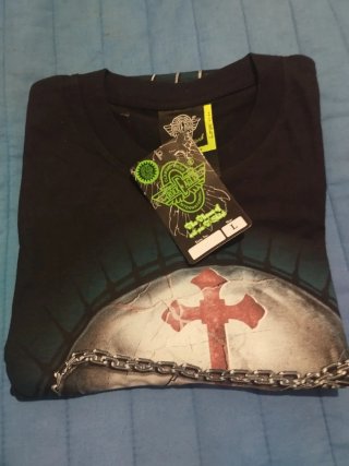 Camiseta Rock Eagle Calavera Cadena