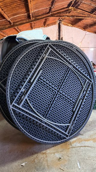 Mesa redonda 180 plegable