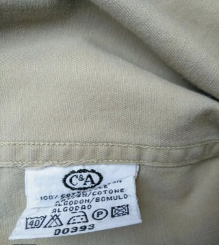 Camisa C&A Beige Multibolsillos