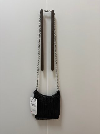 Bolso fiesta Zara malla brillos