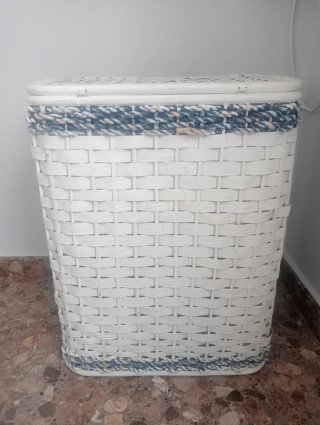 Cesto mimbre trenzado ositos marineros