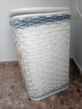 Cesto mimbre trenzado ositos marineros