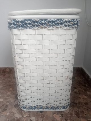 Cesto mimbre trenzado ositos marineros