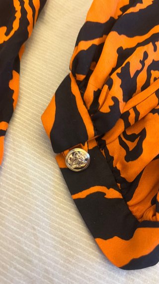 Abito Gucci Vintage Seta Arancione Nero