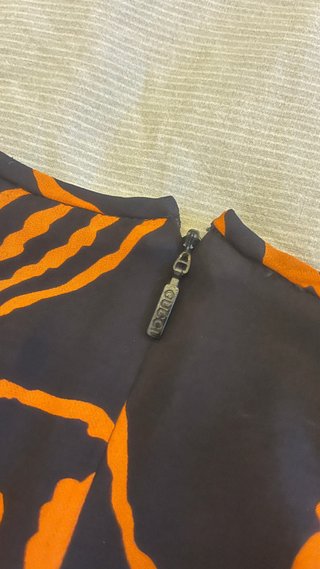 Abito Gucci Vintage Seta Arancione Nero