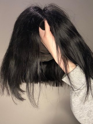 Peluca pelo humano negro