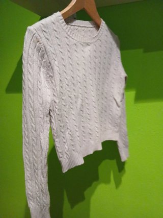 Jersey beige trenzado