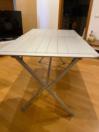 Mesa plegable de aluminio para camping