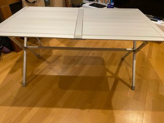 Mesa plegable de aluminio para camping