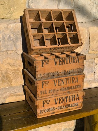 Lote 2 cajas antiguas de madera para L