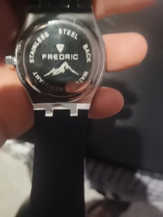Reloj Deportivo Frederic Hombre Negro/Plata
