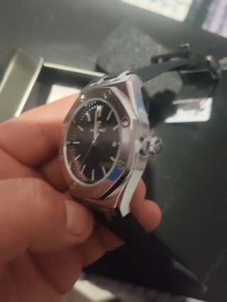Reloj Deportivo Frederic Hombre Negro/Plata