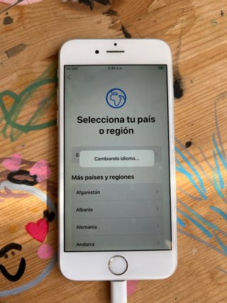 iPhone 6S Plata/Blanco.