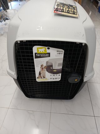 Ferplast Transportín Perro CLIPPER 7, IATA, Transportín para Perros Grandes max 60 Kg, Transportín Rígido, Viaje Mascotas Coche