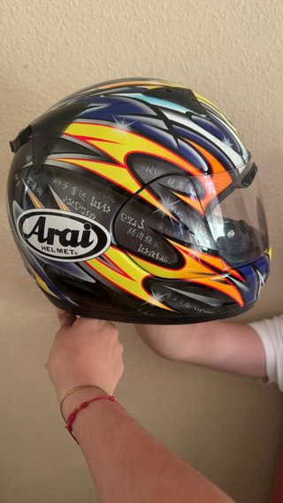 Casco Moto Arai Diseño Llamas talla XS