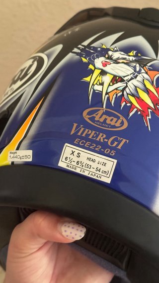 Casco Moto Arai Diseño Llamas talla XS
