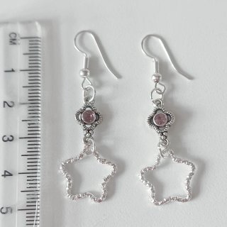 Pendientes estrella martillada