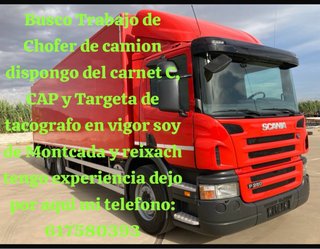 Busco trabajo de Camion