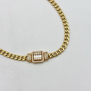 Pulsera de oro 18kt con circonitas