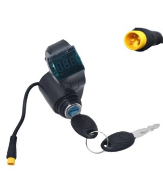 Llave contacto con voltimetro para patinete electr