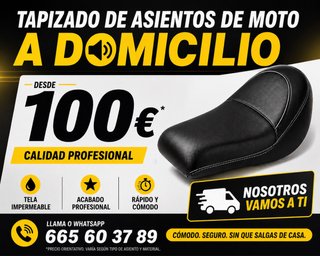 Tapizado de asientos de moto a domicilio