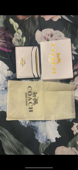 Cartera Coach Blanca y Dorada