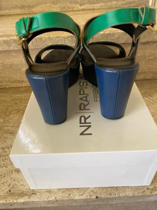 Sandali NR Rapisardi Blu/Verde Tg 37